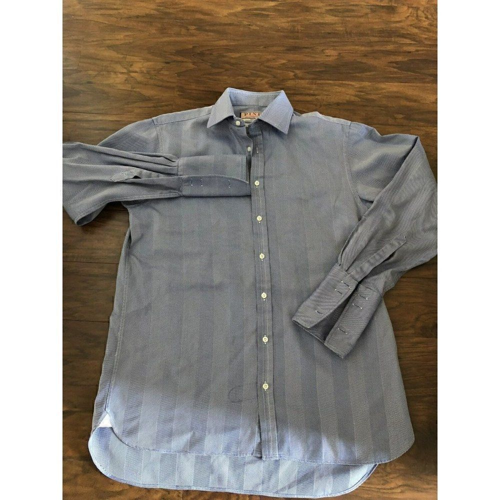 Thomas Pink Prestige Shirt Mens Medium Blue French Cuff London Made UK